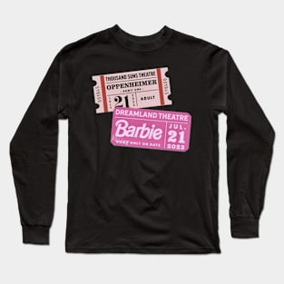 ticket oppenheimer and barbie Long Sleeve T-Shirt